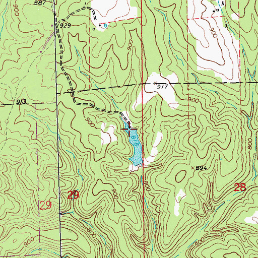 Topographic Map of Sullivan Lake Dam, MO