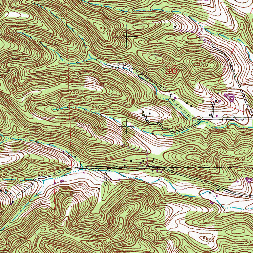 Topographic Map of Francois Lake Dam, MO