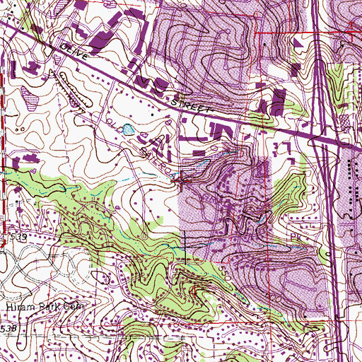 Topographic Map of Westgate Lake Dam, MO