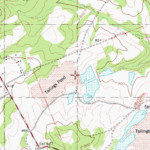 Topographic Map of Richwoods Mine B Mill Dam, MO