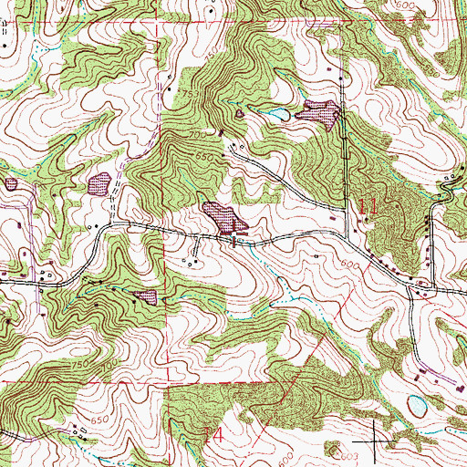 Topographic Map of La Ferla Lake Dam, MO