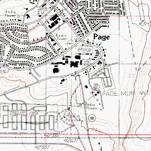 Topographic Map of Manson Mesa, AZ