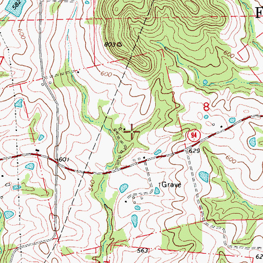 Topographic Map of Siem Lake Dam, MO
