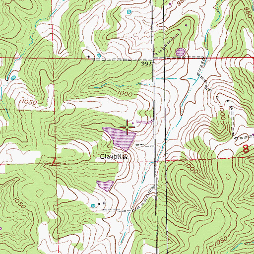 Topographic Map of Hoffmann Lake Dam, MO