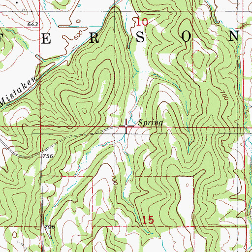 Topographic Map of College Hill Dam, MO