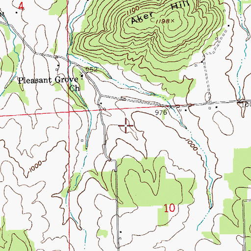 Topographic Map of Bressie Lake Dam, MO