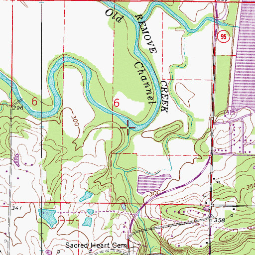 Topographic Map of Caney Creek, AR