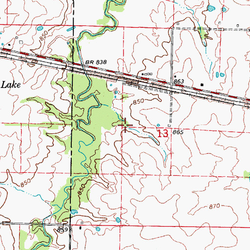 Topographic Map of Schnarre-Ridder Lake Dam, MO