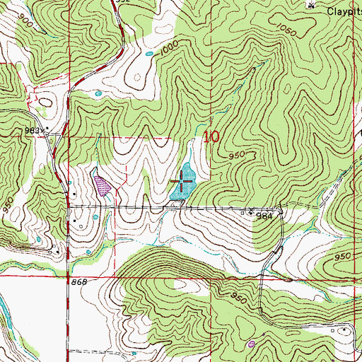 Topographic Map of Egan Lake, MO