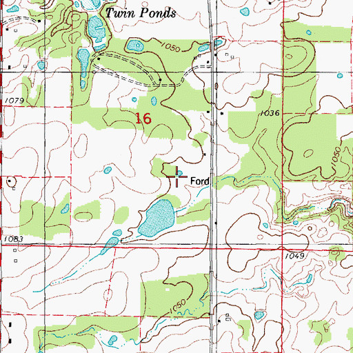 Topographic Map of Bratton Dam, MO