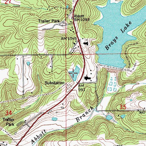 Topographic Map of Boyd Lake, MO