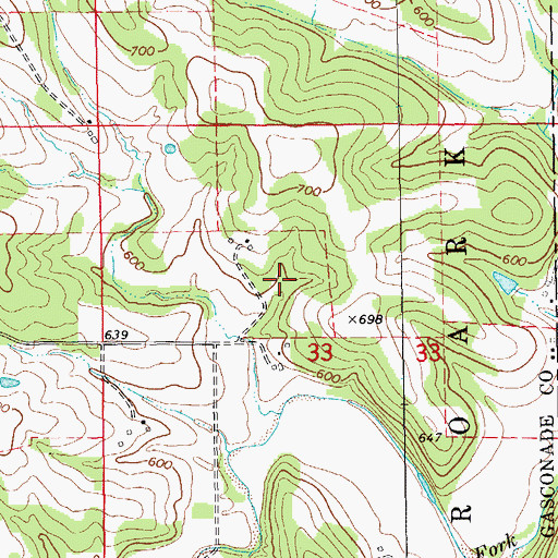 Topographic Map of Lazy S Lake, MO