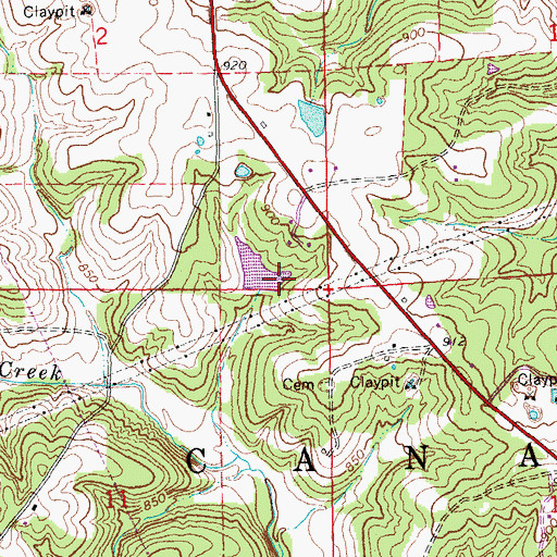 Topographic Map of Limberg Lake Dam, MO