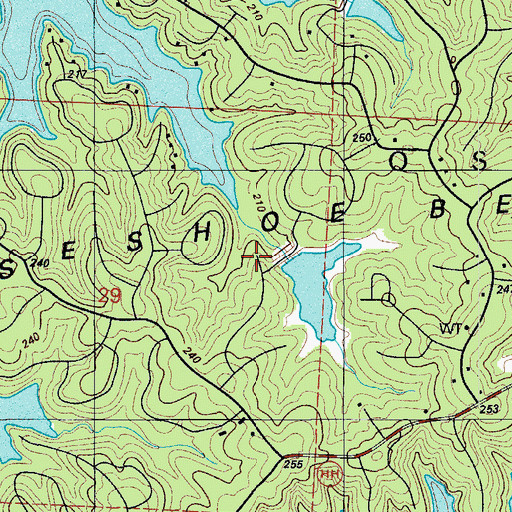 Topographic Map of Good Oak Lake Dam, MO