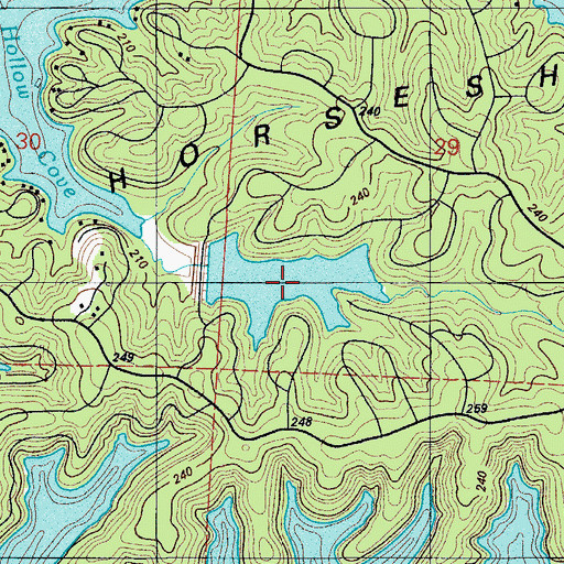 Topographic Map of Treeline Lake, MO