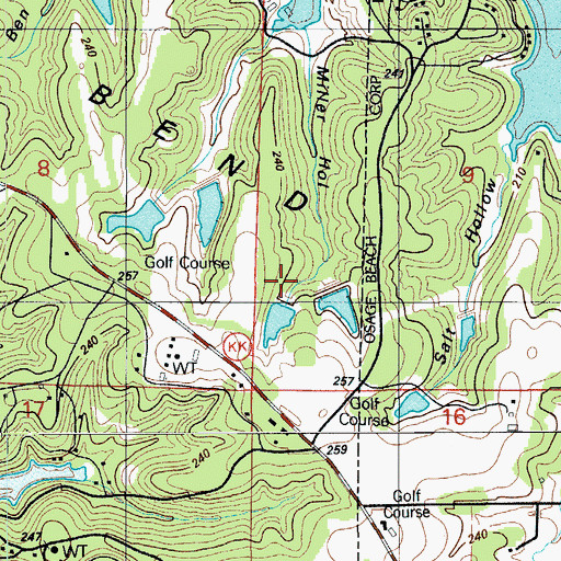 Topographic Map of Burton Duenke Lake Number 3 Dam, MO