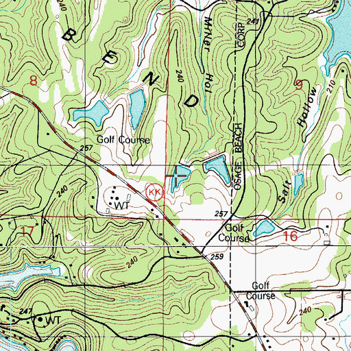 Topographic Map of Burton Duenke Number 3 Reservoir, MO