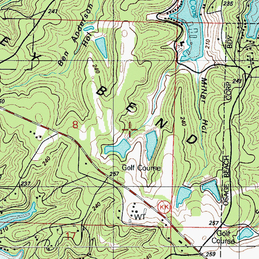 Topographic Map of Burton Duenke Lake Number 2 Dam, MO