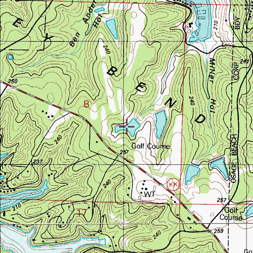 Topographic Map of Burton Duenke Number 2 Reservoir, MO