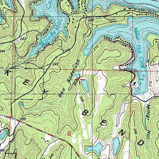 Topographic Map of Burton Duenke Lake Number 6 Dam, MO