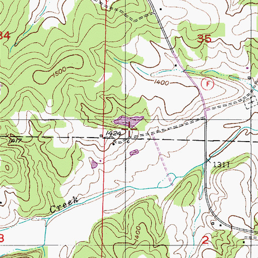 Topographic Map of Sparlin Lake Section 35 Dam, MO