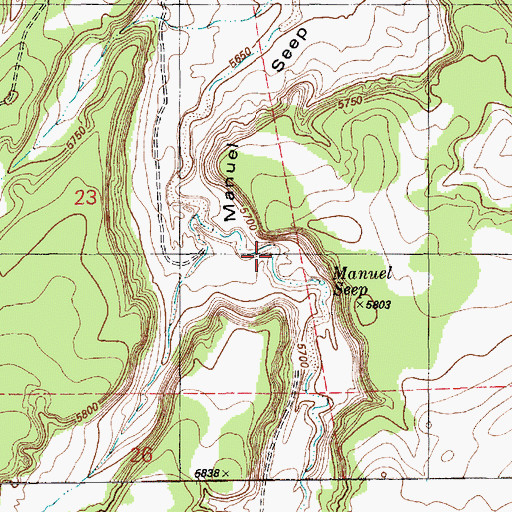 Topographic Map of Manuel Seep, AZ