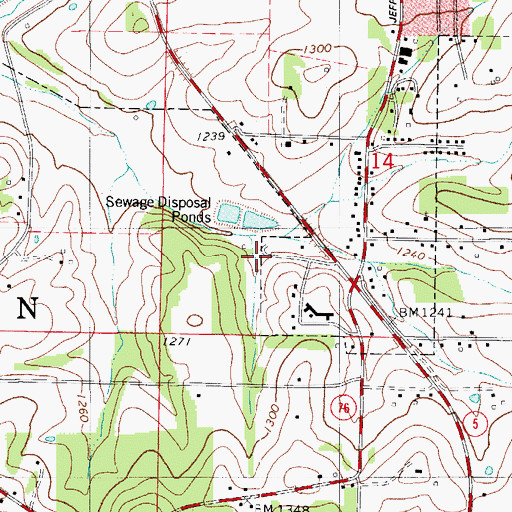 Topographic Map of Hailey Dam, MO