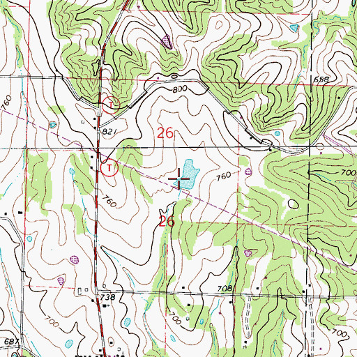 Topographic Map of Renns Lake Dam, MO