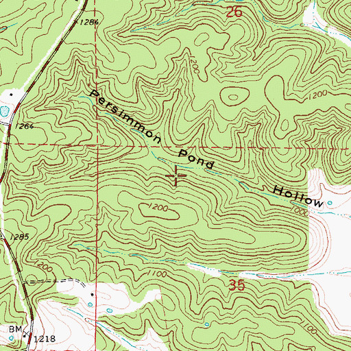 Topographic Map of Deeken Dam, MO