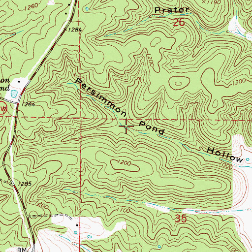 Topographic Map of Lake Deeken, MO