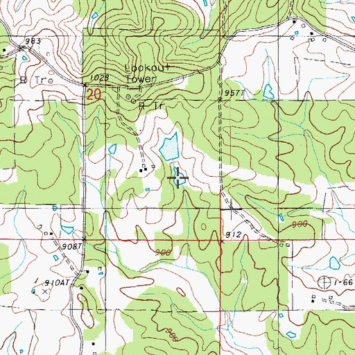 Topographic Map of Wendt Lake Dam, MO