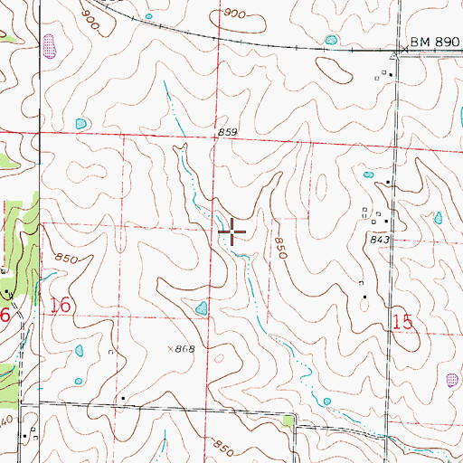 Topographic Map of Selken Lake Dam, MO