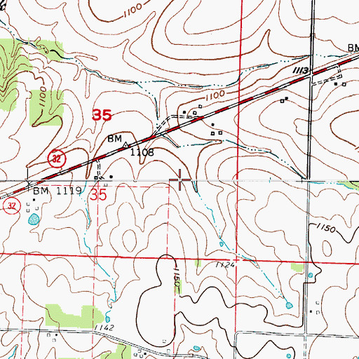 Topographic Map of Sergent Lake Dam, MO