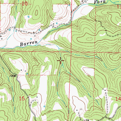 Topographic Map of Herd Lake, MO
