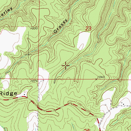 Topographic Map of Jackson Lake Dam, MO