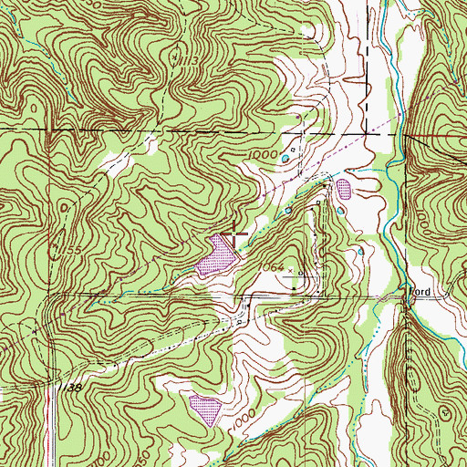Topographic Map of Stohr Lake Dam, MO
