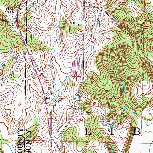 Topographic Map of Armistead Dam, MO