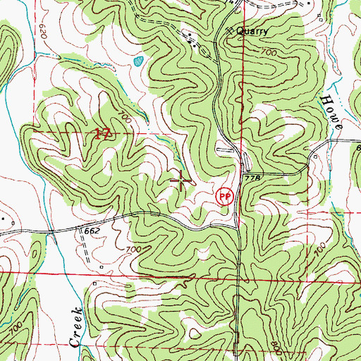 Topographic Map of Jenkins Lake Dam, MO