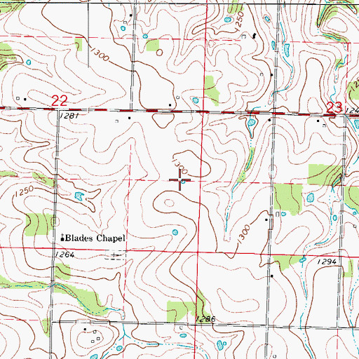 Topographic Map of Hagewood Lake, MO