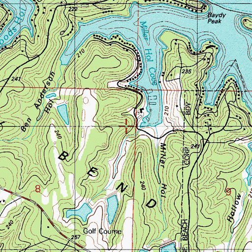 Topographic Map of Burton Duenke Number 4 Dam, MO