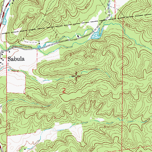 Topographic Map of Lawless Lake Dam, MO