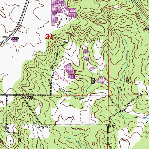 Topographic Map of Ford Lake, MO