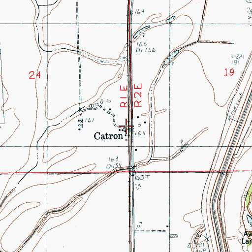 Topographic Map of Catron, AR