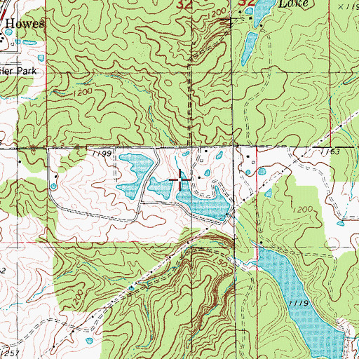 Topographic Map of Arrowhead Lake Upper Dam, MO