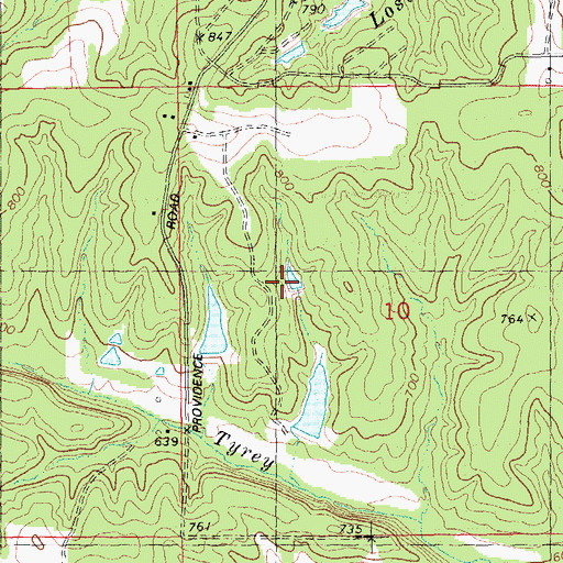 Topographic Map of Perkins East Upper Lake Dam, MO