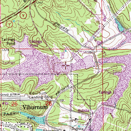 Topographic Map of Railroad Embankment Dam, MO