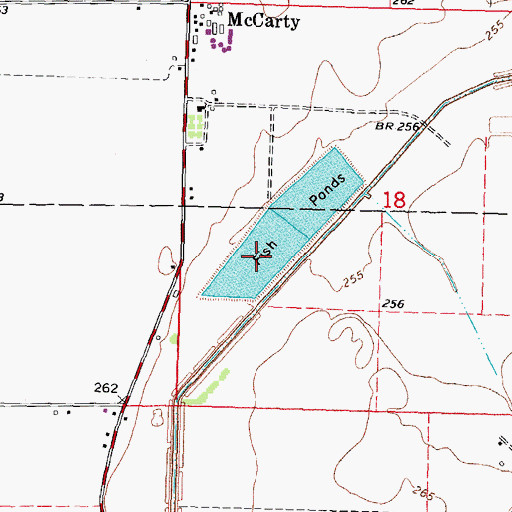 Topographic Map of Half-Moon Lake, MO