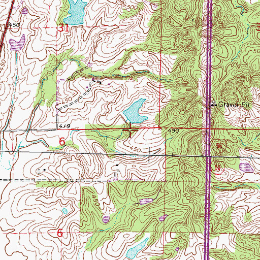 Topographic Map of Anton Niederkorn Dam, MO