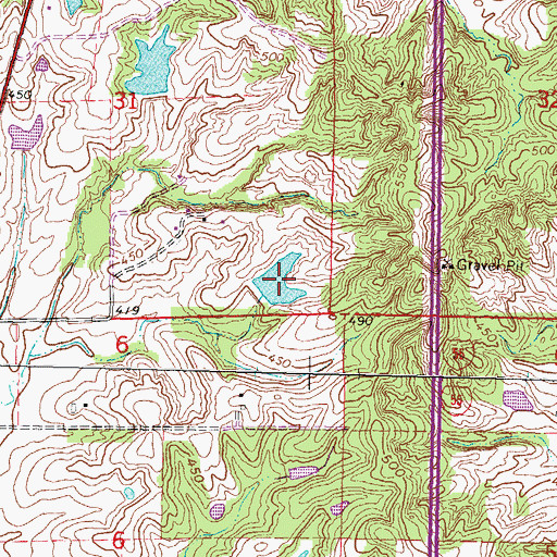 Topographic Map of Niederkorn Lake, MO