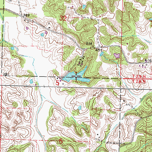 Topographic Map of Oran 25 Club Lake, MO